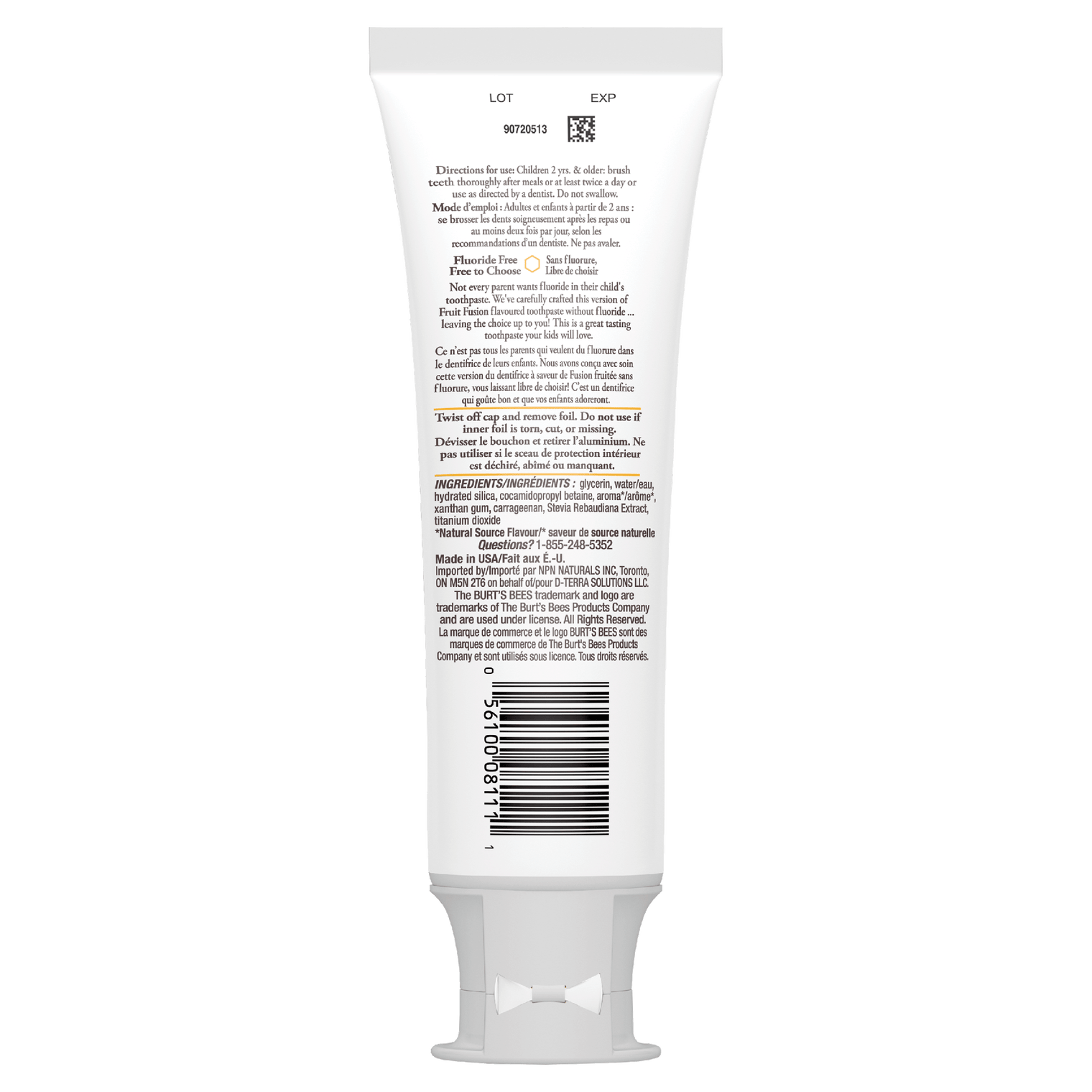 Kids Fruit Fusion Toothpaste Fluoride-Free | Burt's Bees